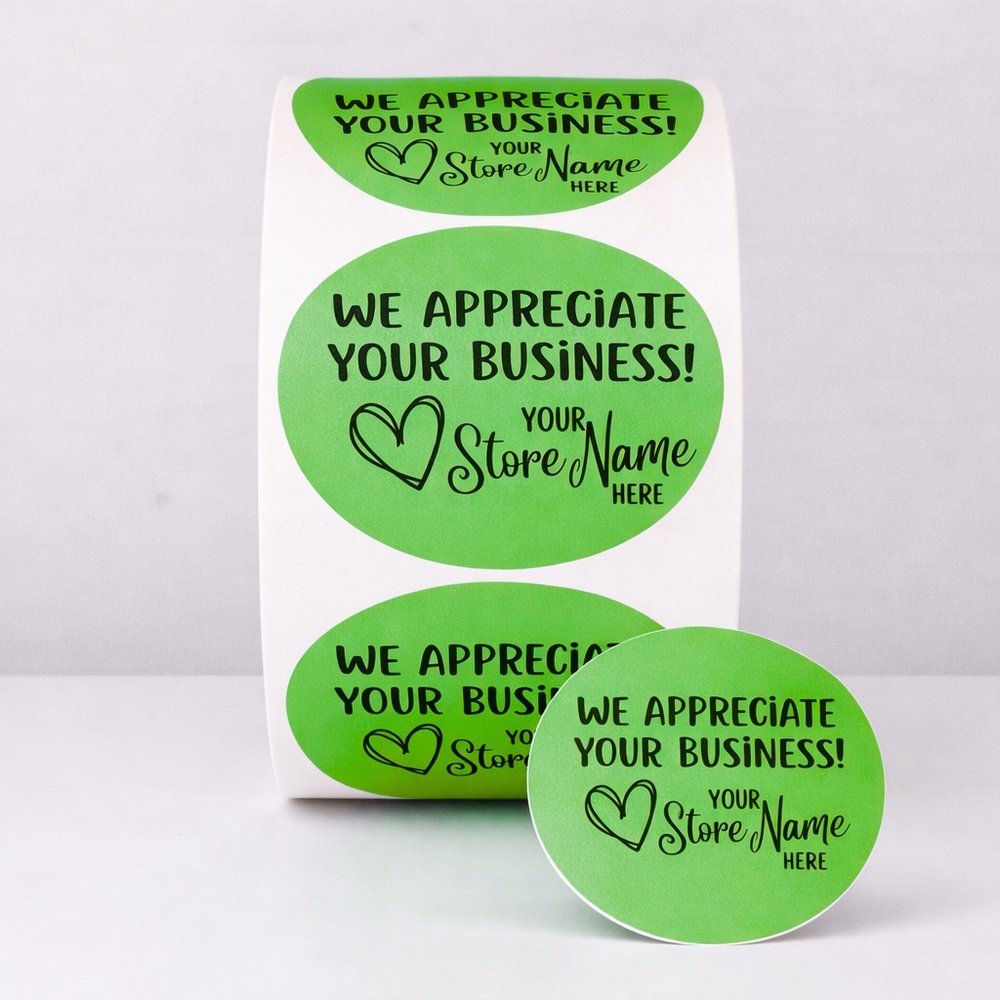 Custom Thank You Stickers – Add Your Store Name 2" round sticker NEW - Picture 4 of 10